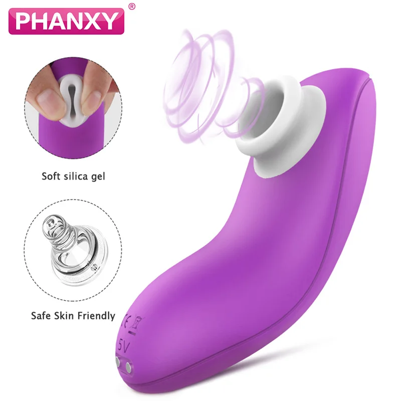 Вибратор PHANXY для клитора Мощный вибратор на присоске Стимулятор оральный