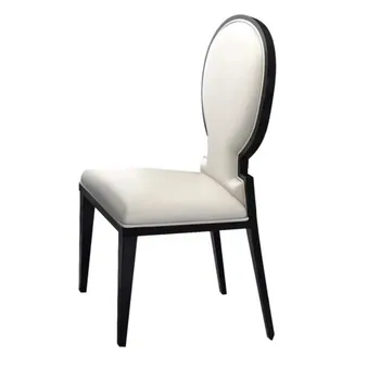 

Simple modern home dining table chair Nordic personality fashion adult backrest stool creative solid wood soft dining chair