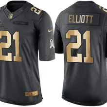 Stitiched, Dallas s Ezekiel Elliott Рождественский Золотой Салют Для мужчин Джерси