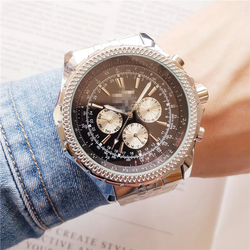 FOSSIL мужские часы, хронограф, роскошные часы, кварцевые часы с ремешком из нержавеющей стали, черный циферблат, relojes hombre