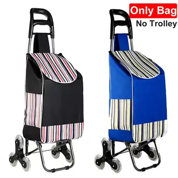 

Foldable Shopping Trolley Bag Tote Cart Carts Trolley Bag Basket Luggage Rain Proof Thickened Canvas