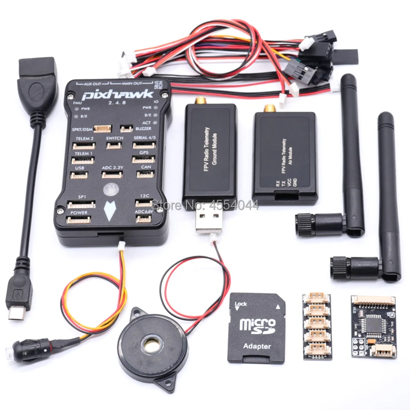 Контроллер полета Pixhawk 2.4.8 PX4 PIX 32 бит + 3DR 100 мВт/500 МВт радиотелеметрия 433 МГц 915 с 4G SD