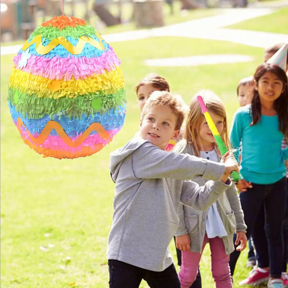 Pinata Easter Eggs Games Props Candy Snack Storage Egg Toys Party Supplies for Children's Birthday Party