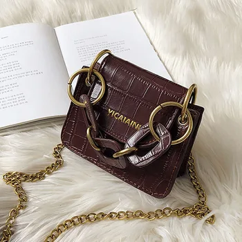 

Vintage Small Crossbody Bag Women Alligotar Pattern Classic Shoulder Bags Ladies Wide Strap Cross Body Female Messenger bolsa