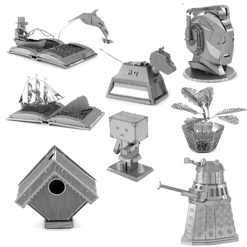 

Dalek 3D Metal Puzzle Cyberman Robot dog Book Sculpture Sago Palm Tree model KITS Assemble Jigsaw Puzzle Gift Toys For Children