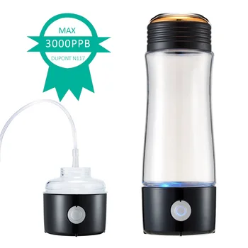 

Hydrogen Rich Water Generator Bottle DuPont N117 SPE+PEM Dual Chamber solution H2 Maker lonizer Electrolysis bottle Max 3000ppb