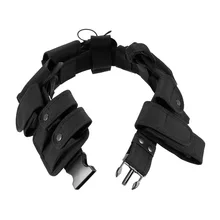Outdoor Tactical Military Training Polices Guard Utility Kit Duty Belt with Pouch Set 10pcs Multifunctional Security Belts
