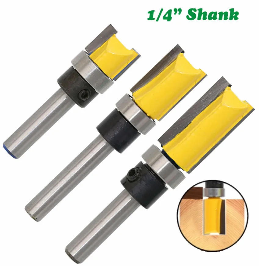 

8mm Shank Template Trim Hinge Mortising Router Bit Straight end mill trimmer cleaning flush trim Tenon Cutter forWoodworking