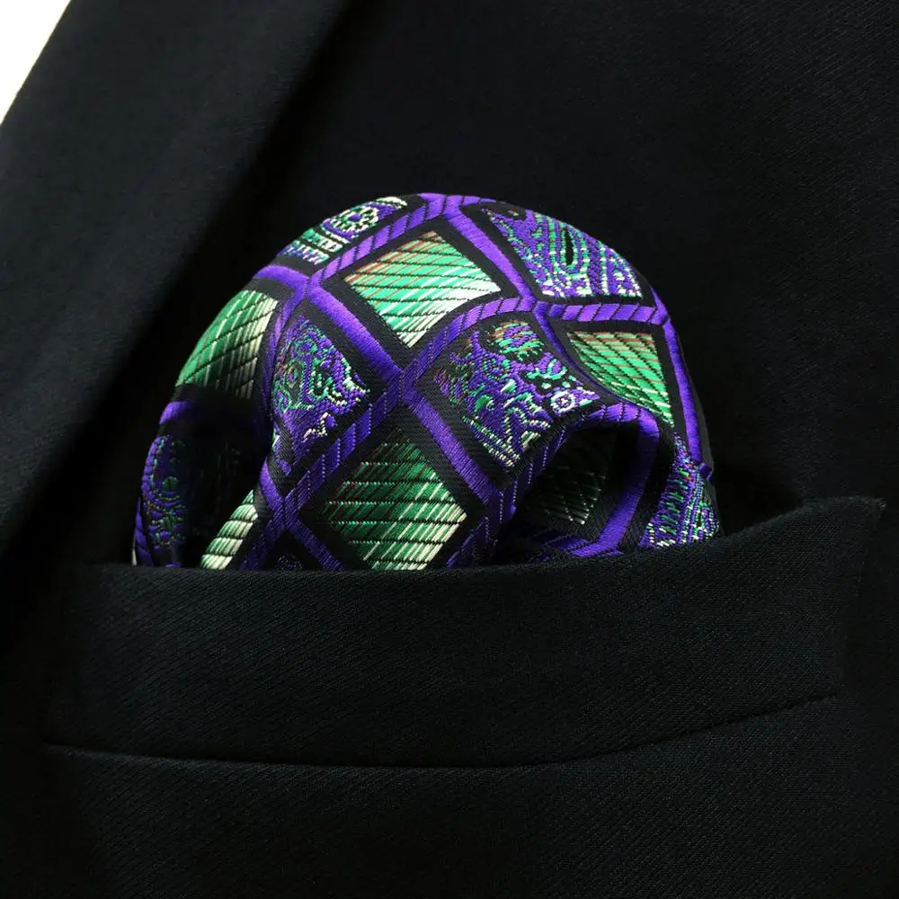 Мужской Карманный квадратный платок в горошек Пейсли многоцветный Свадебный