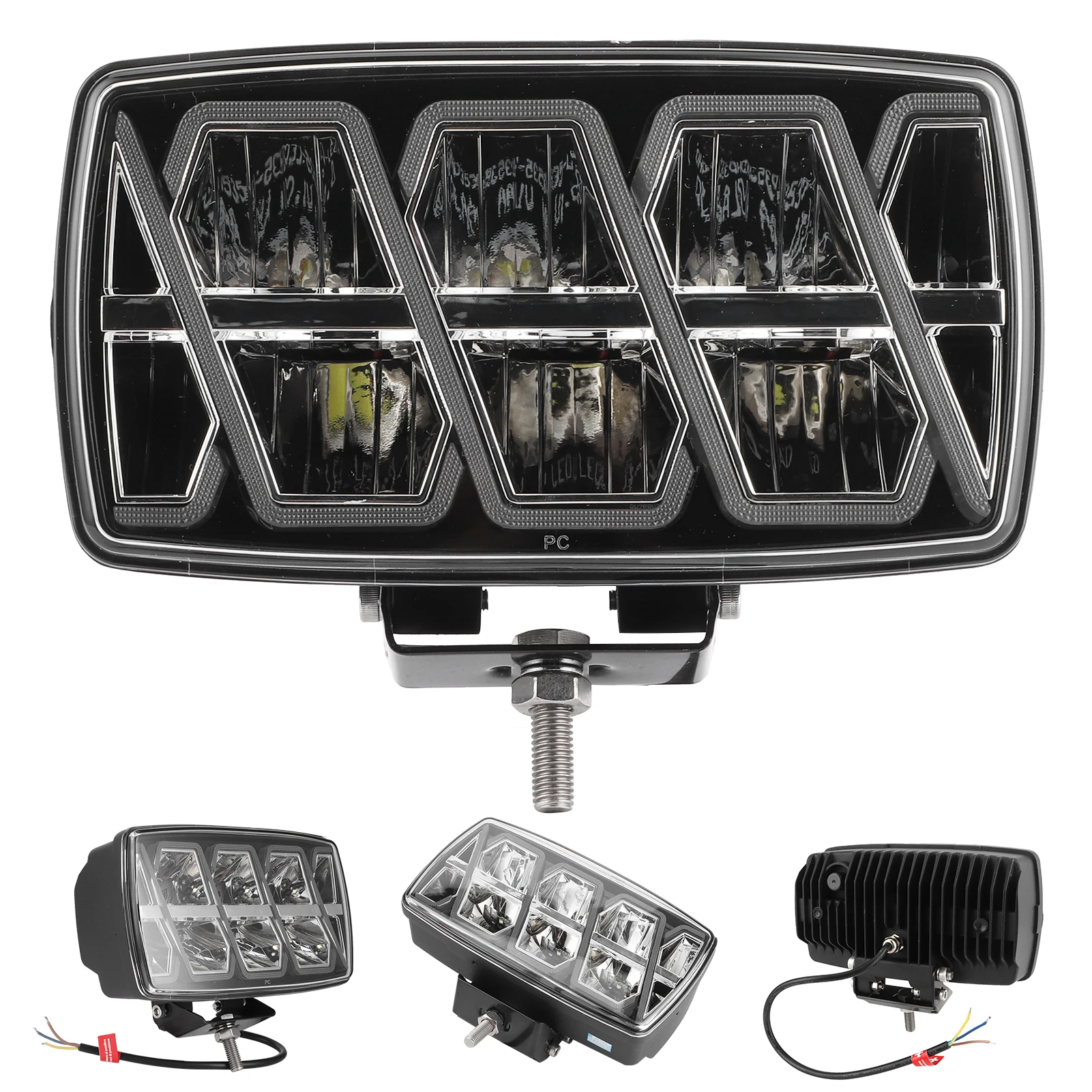 New LED Search Light 6000-6500K High Efficiency Bright Square Spotlights for Offroad Vehicles