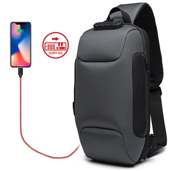 

OZUKO Brand New Multifunction Crossbody Bag For Men Anti-theft Shoulder Messenger Bags Male Waterproof Short Trip Chest Bag Pack