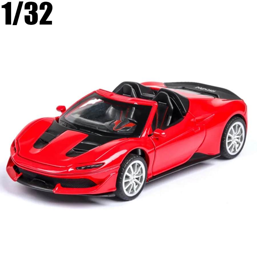 1:32 J50 Sport Convertible Car Diecast Alloy Model Hood Metal High Simulation Lights Toys Vehicles For Kids Gifts | Игрушки и хобби