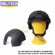 ISO сертифицированный MILITECH NIJ III+ Быстрый модульный 2 в 1 Dial Liner High XP Cut пуленепробиваемый арамидный баллистический шлем NIJ 0101,07 RF1