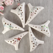 12 отверстий окарина времени Керамическая Высокое качество Alto C флейта 6 узорная окарина флейта ветер Orff 13 градусов FLU09