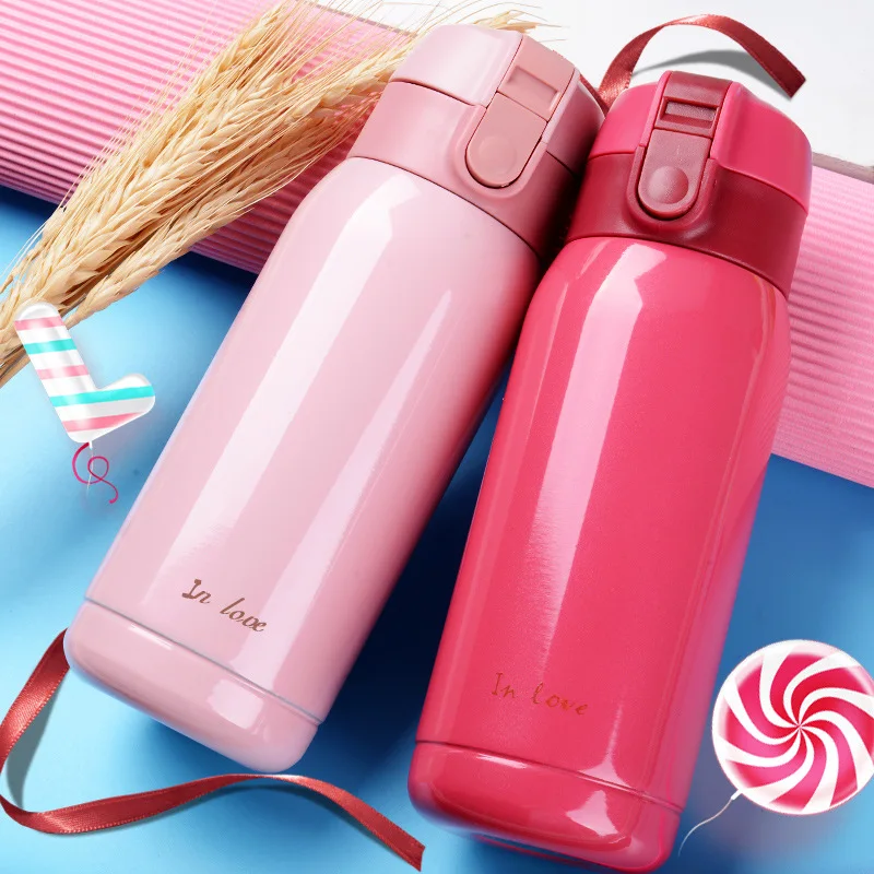 

380ML Portable Thermos Bottle Travel Mug Water Stainless Steel Vacuum Flasks Insulated Cup High Capacity Student Drink Bottle
