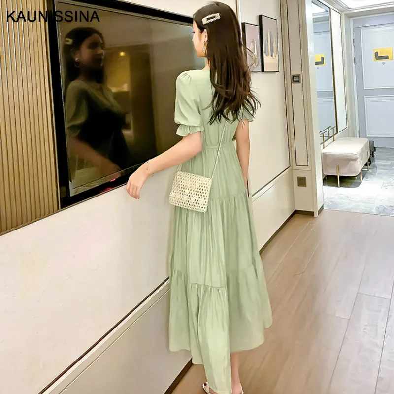 Простое коктейльное платье KAUNISSINA вечерние платья в Корейском стиле с коротким