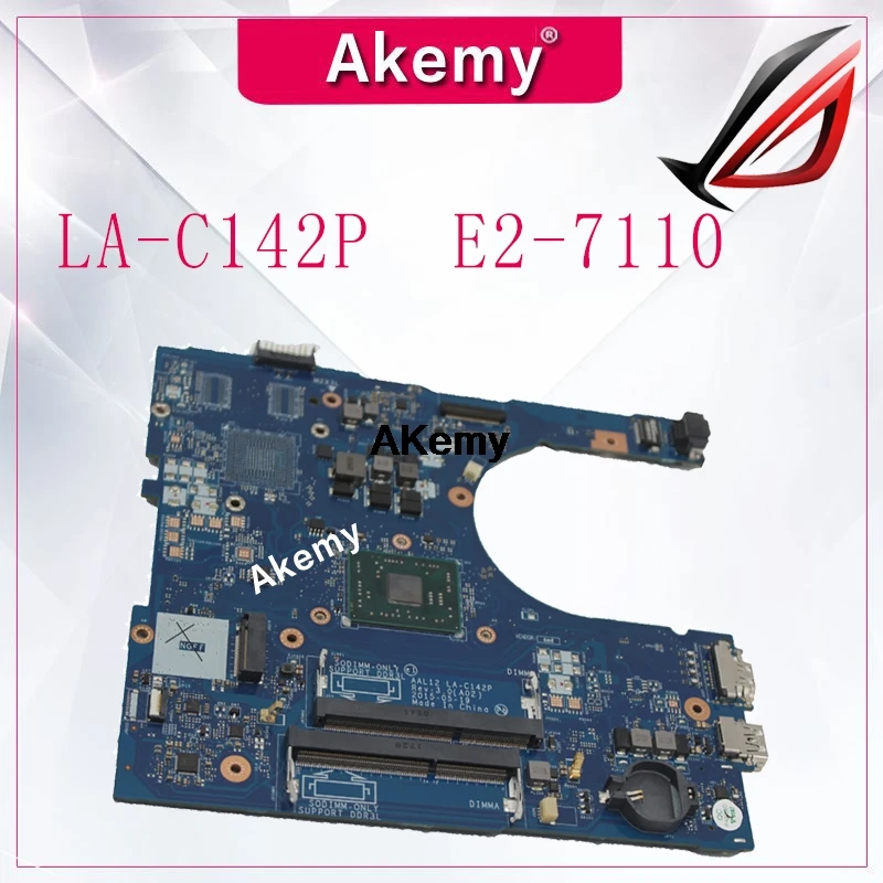 

CN-0Y7P00 0Y7P00 Y7P00 AAL12 LA-C142P w E2-7110 CPU for Dell Inspiron 5455 5555 Laptop PC Notebook Motherboard