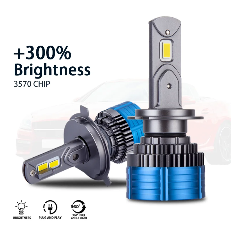 4300k K4c H7 H4 Led Light Bulbs12v Super Beight H1 H11 Led Led Auto