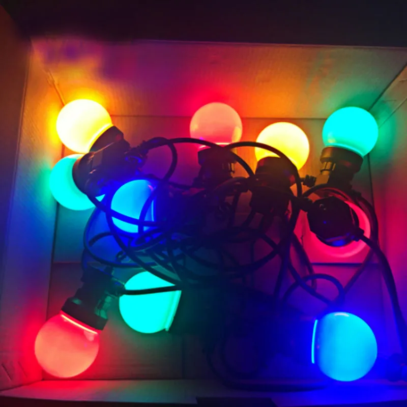 Multicolor G50 IP65 молочный Глобус многоцветная лампочка Подключаемая наружная красочная светодиодная гирлянда для свадьбы Новогодняя гирлянда вечерние joneaz - Испускаемый цвет: Multicolor