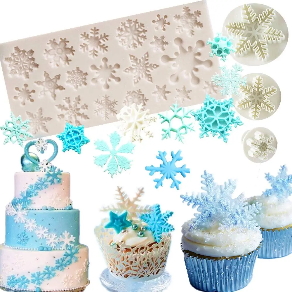 Silicone Snowflake Molds Cookie Candy Cake Decorating Moulds Baking Molds O3 Silicone Snowflake Molds Cookie Candy Cake Decorating Moulds Baking Molds O3