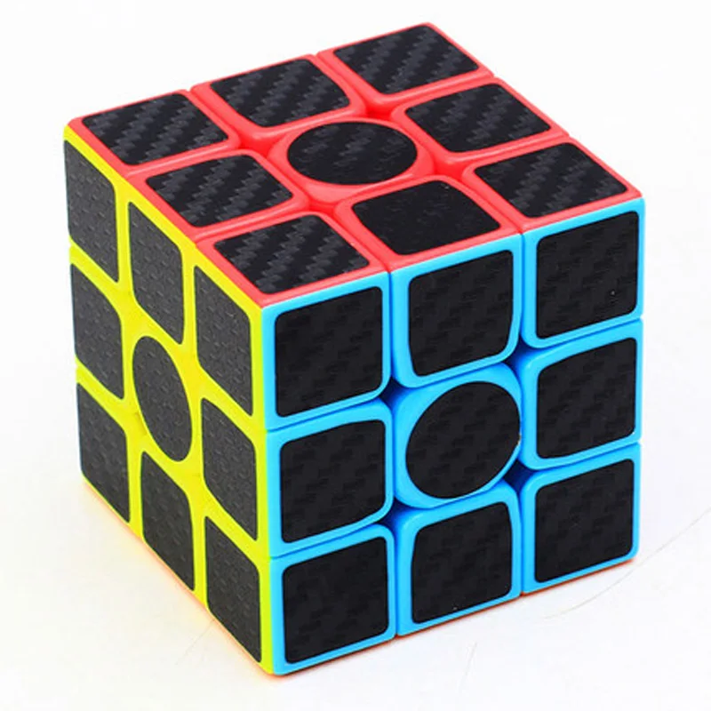 Кубик 3х3х3, гладкое углеродное волокно Стикеры Rubix крутые детские игрушки магические игрушки для детей