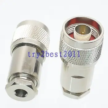 

DHL/EMS 50 pcs Connector N plug pin clamp RG58 RG142 LMR195 RG400 RF COAXIAL straight -C1