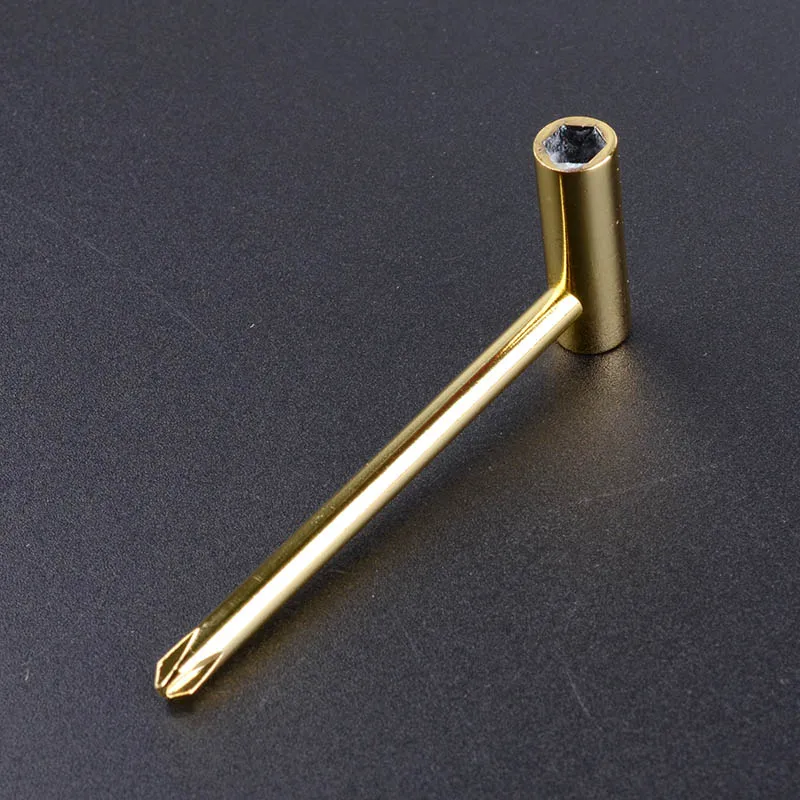 6.35MM-Gold Гитары использует регулировки кривизны гриф гитары Анкерный стержень гитары ключ, дюймовый стандарт шестигранный ключ, инструмент мандолина, укулеле Инструменты для ремонта струнных инструментов - Цвет: 6.35MM-Gold