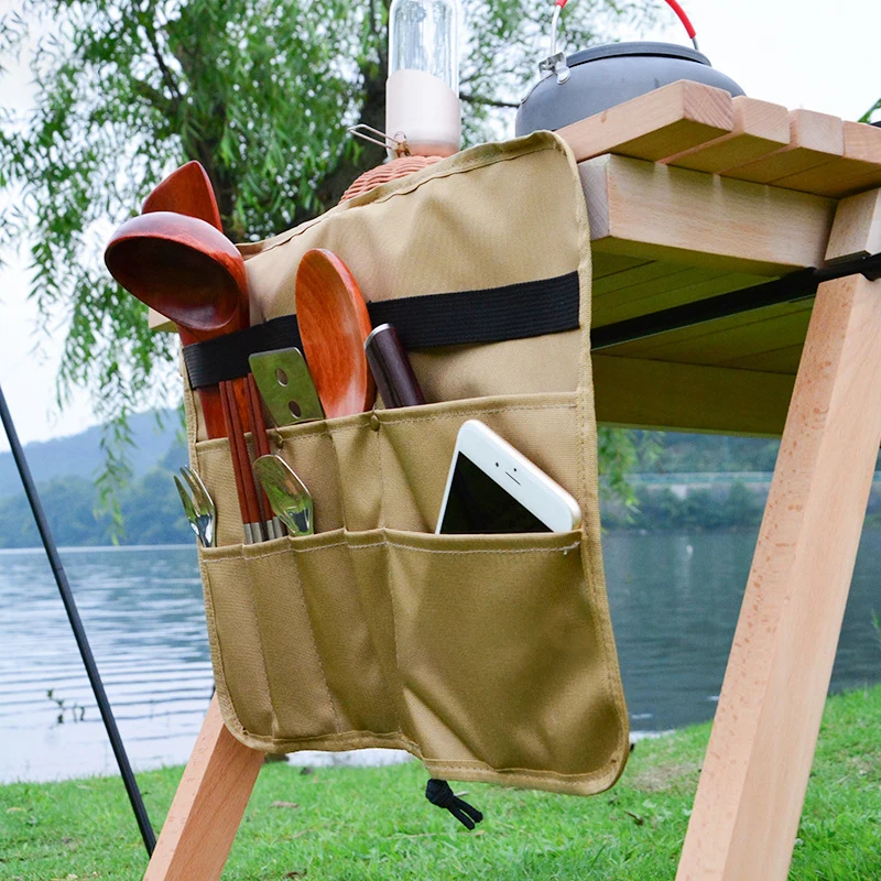 Details about   Outdoor Camping Anti Tarnish Storage Bag Picnic Cutlery Tableware Hanging Roll 