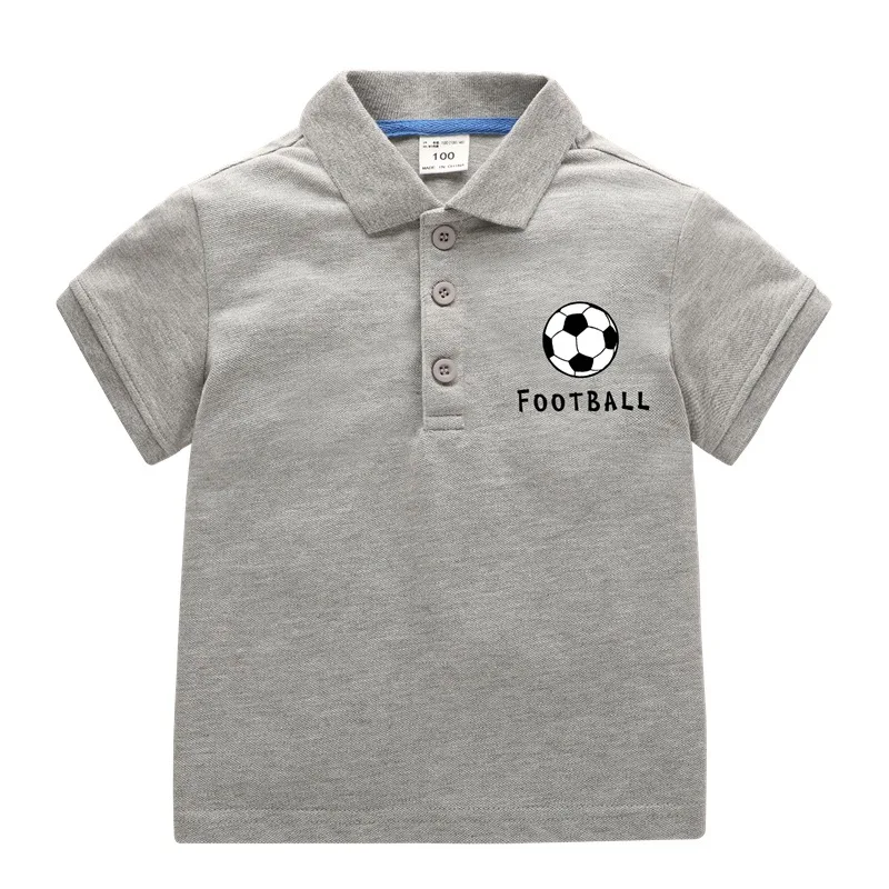 Летняя футболка для мальчиков детская одежда с героями мультфильмов Повседневная дышащая спортивная футболка из хлопка модная детская футболка в джентльменском стиле - Цвет: Gray