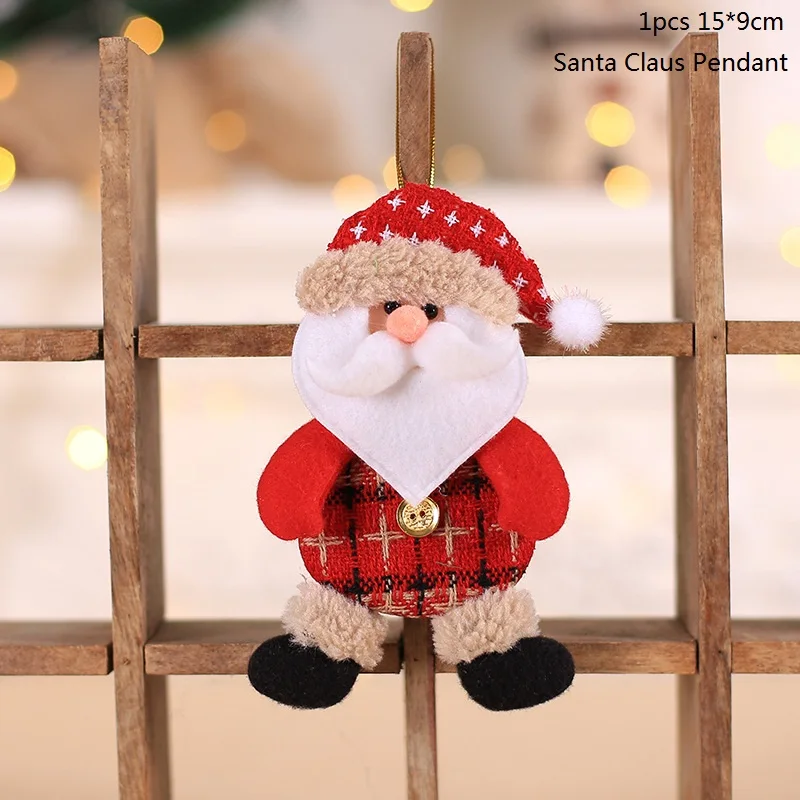 Рождественские елочные украшения, рождественские подарки, снеговик, Санта Клаус, кукла, Рождественский лось, Navidad Noel,, год - Цвет: 04