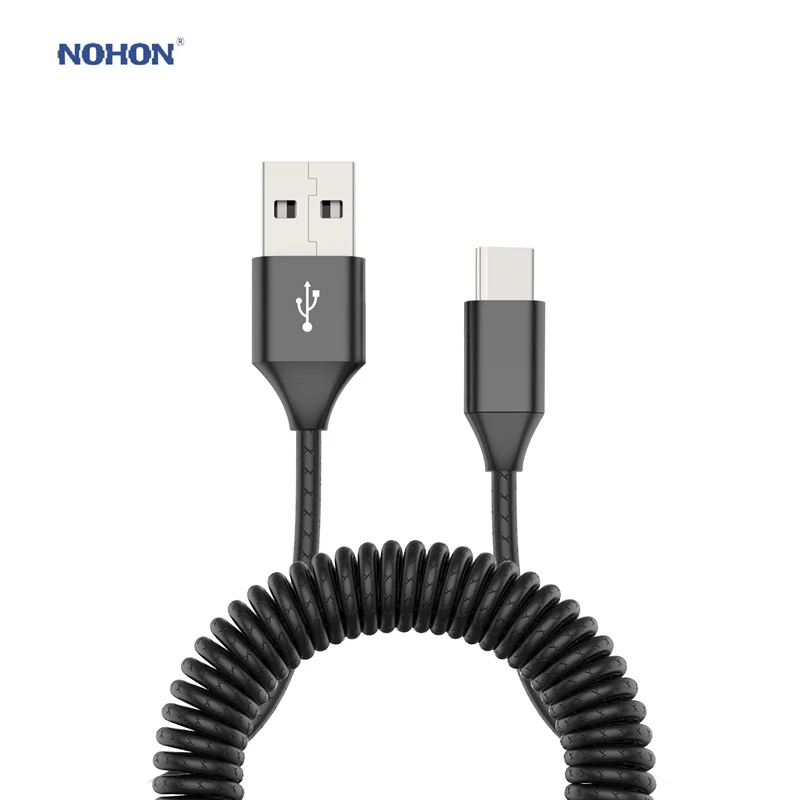 

NOHON Spring USB Cable For iPhone Samsung Xiaomi Huawei Fast Charger for lightning Charging Data Cable Charger Cord for Android