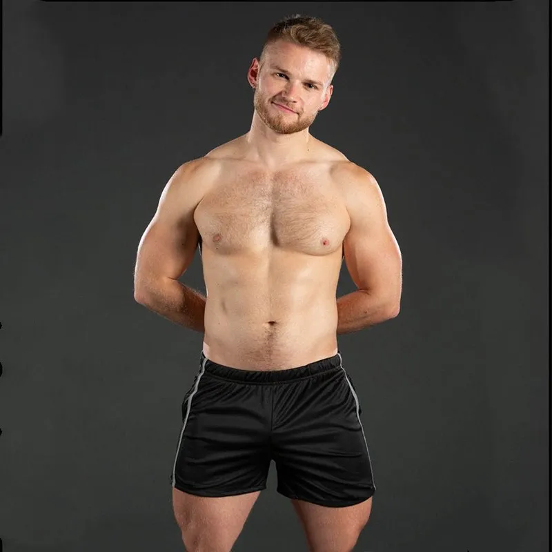 Мужские шорты для бодибилдинга и фитнеса, мужские летние спортивные шорты для тренировок, дышащая сетка, быстросохнущая Спортивная одежда для бега, пляжные шорты