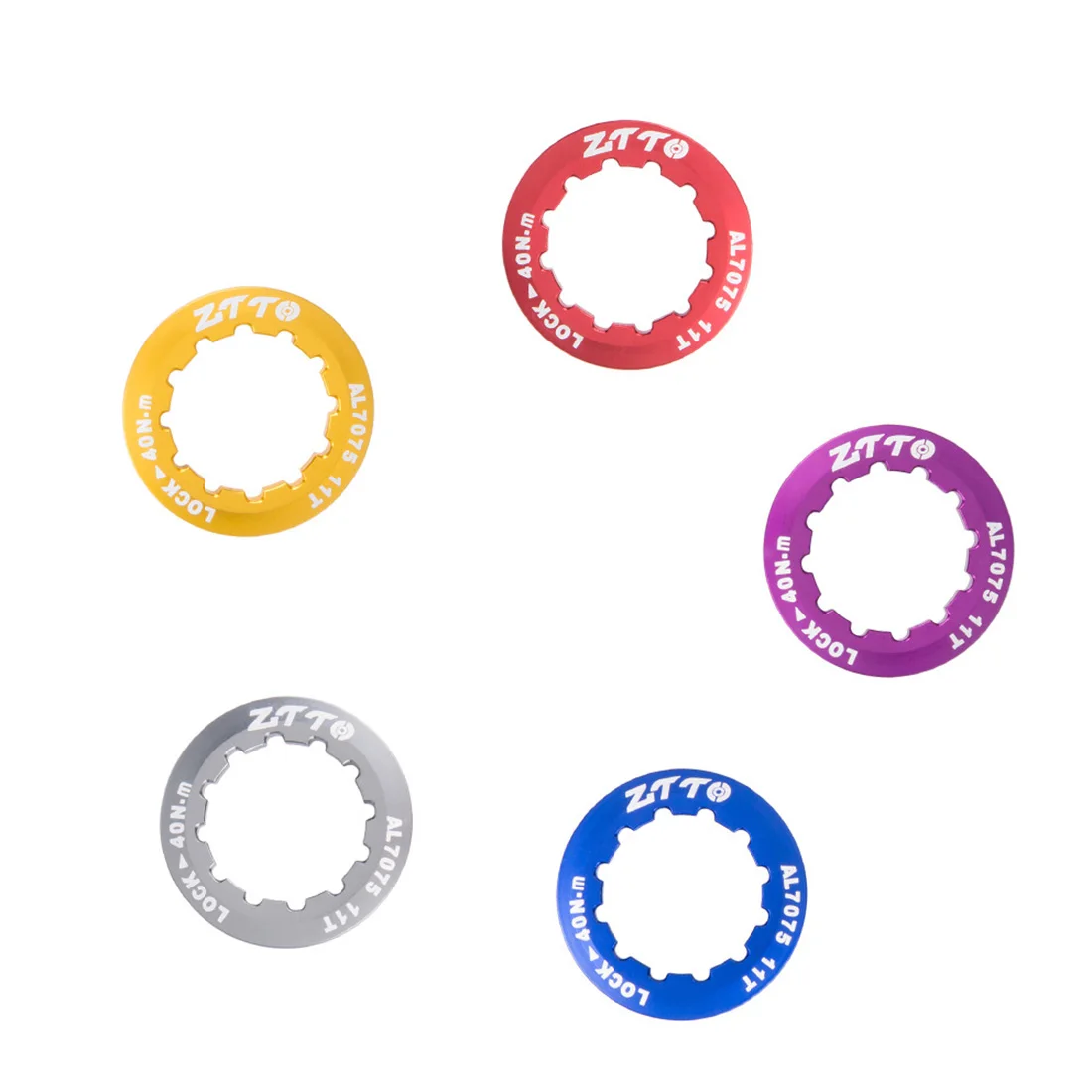ZTTO 7075 Aluminum Alloy Bicycle Cassette Lock Cover Flywheel Ring Cover For Mountain Road Bikes- Titanium Color