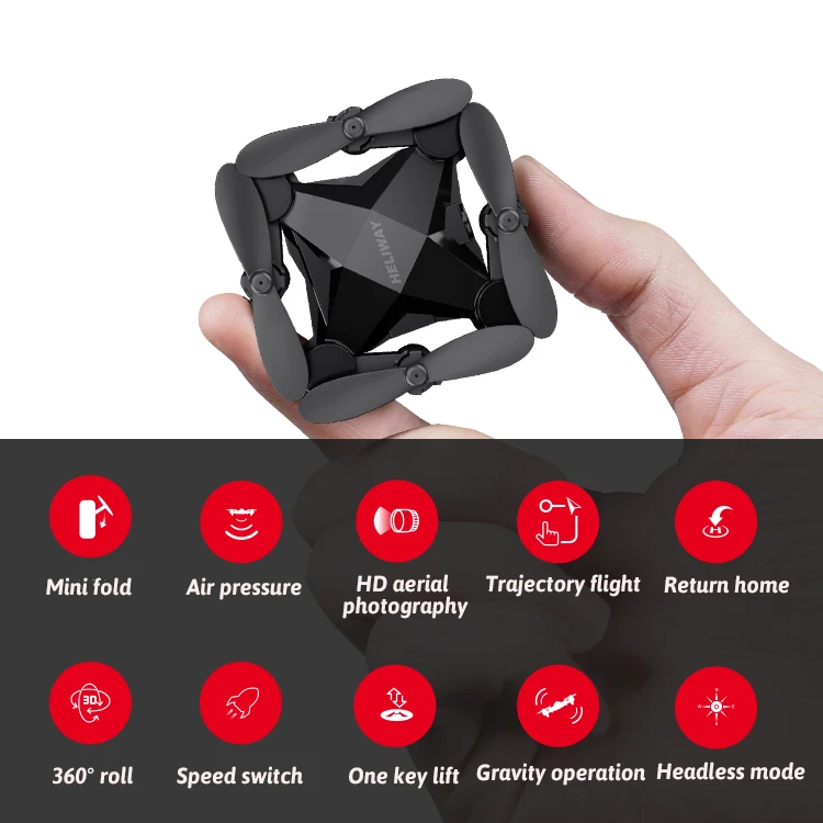 

UAV 901HS Mini Drone with camera HD Foldable Quadrocopter Wifi Air Pressure Fixed Height Helicopter RC Toy for child gift