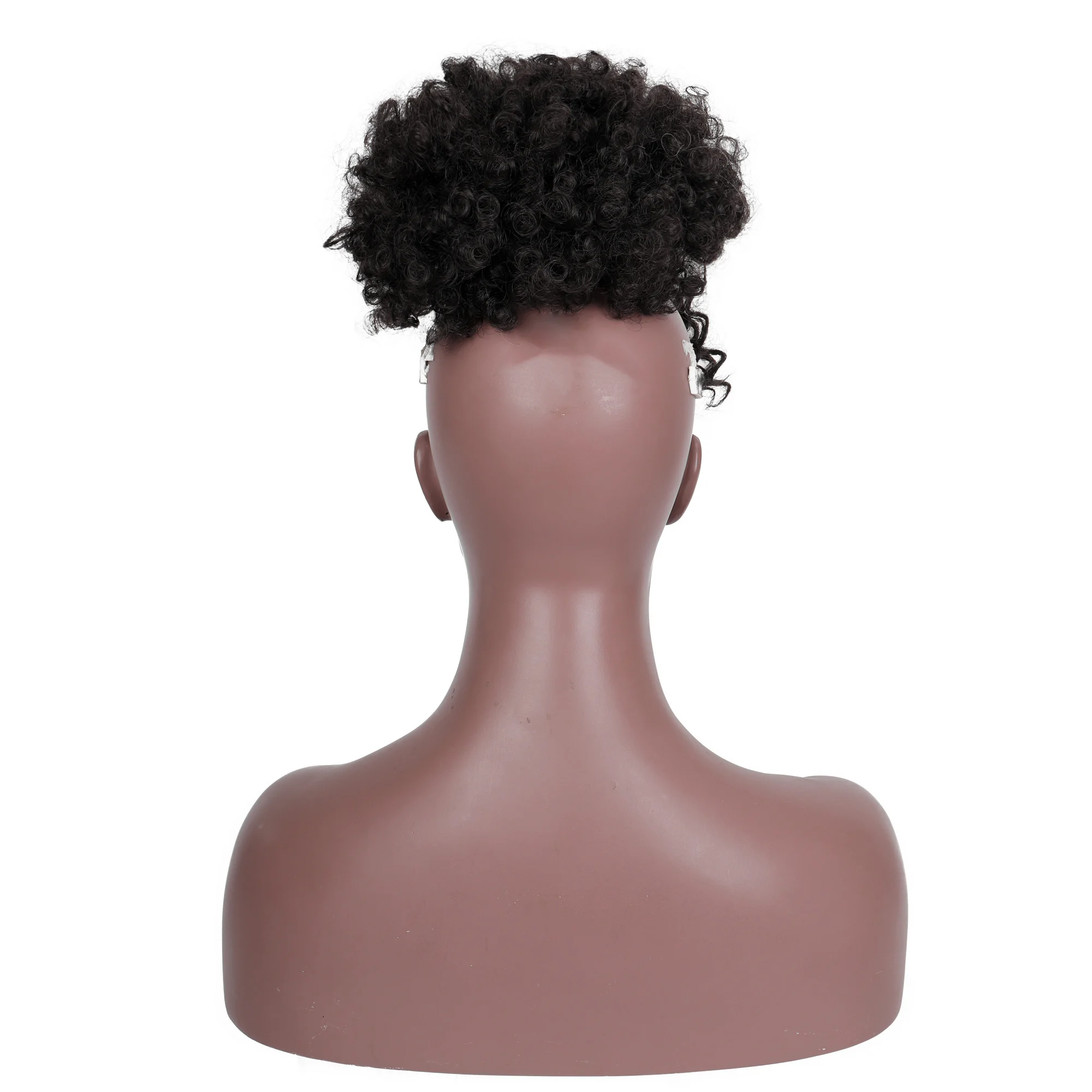 XUANGUANG Curly Hair High Ponytail Synthetic Hair Extension African Curly Ponytail And Bangs Short Parcel Clip Seven Colors