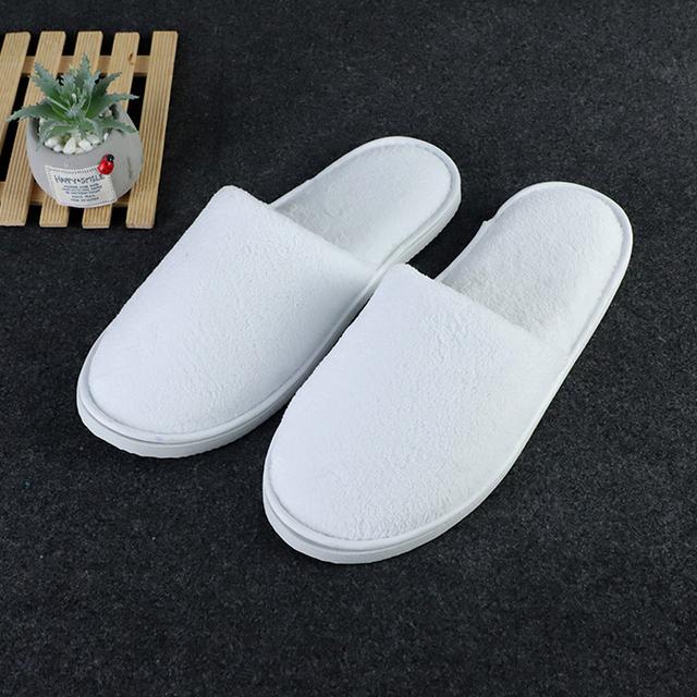 Womens Fur Slippers Disposable Solid Color Slippers Multi-colored Hotel Slippers Coral Fleece  Non-slip All-inclusive Shoes