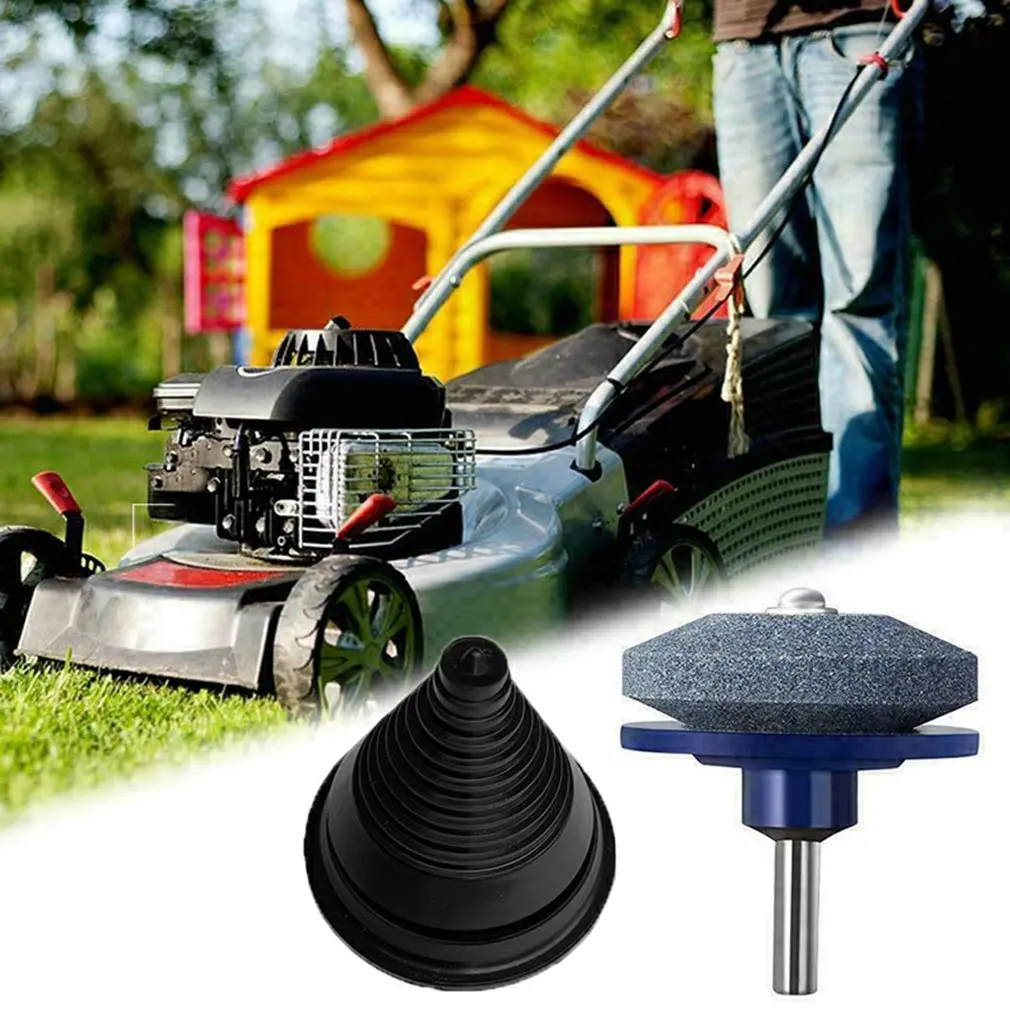 Lawn Mower Blades Sharpener For Power Hand Drill And Balancer Set Sharpener Garden Tool For Home Accessories