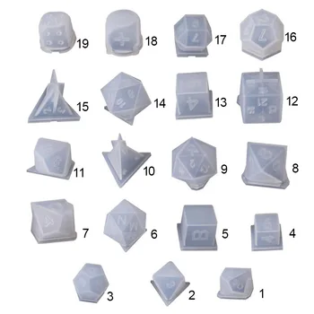 

DIY Crystal Dice Epoxy Silicone Mold Rounded Multi-spec Digital Mirror Silicone Mold for Jewelry Making Tools