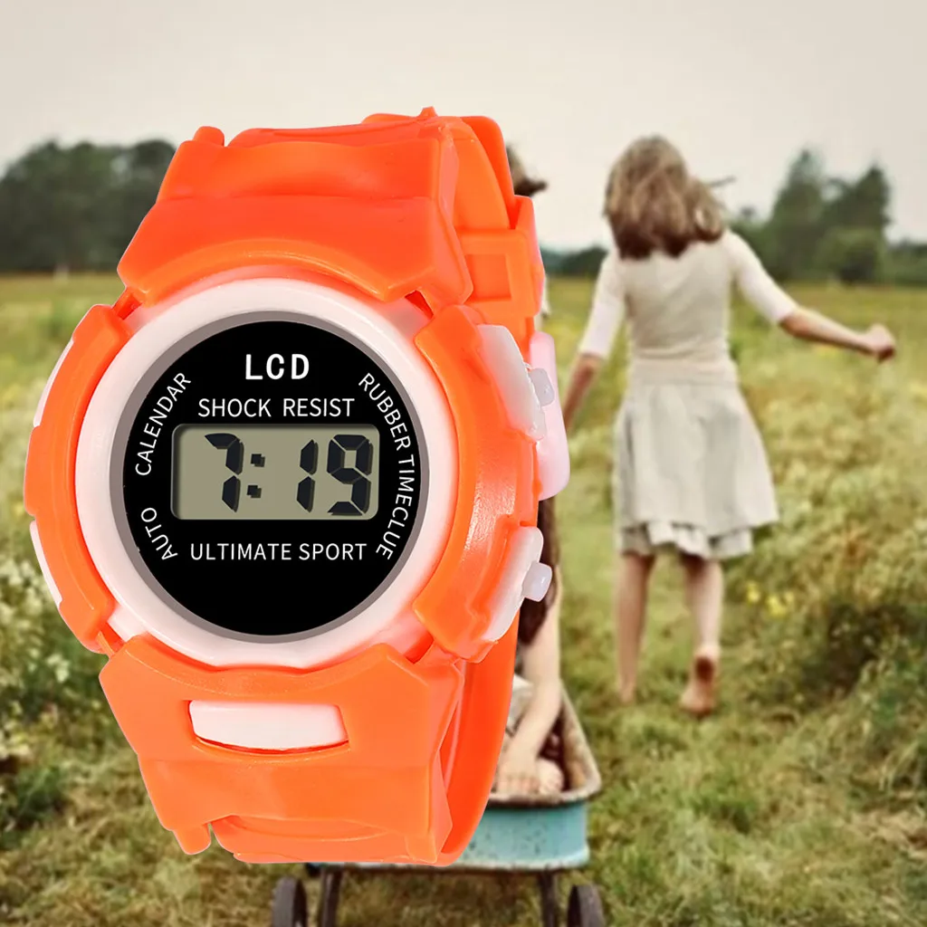 Новые детские уличные аналоговые цифровые многофункциональные спортивные часы с будильником для маленьких мальчиков и девочек, светодиодный водонепроницаемые детские наручные часы* A