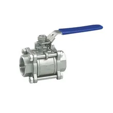 1/2 ”DN15 высокого давления 3 шт полный порт шаровой клапан BSPT тип резьбы SS304 Max 1000 psi ручная рукоятка из нержавеющей стали 304