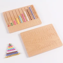 Montessori arco íris placa de rastreamento digital cor classificação educacional madeira natural nordic brinquedos crianças presentes habilidades do motor