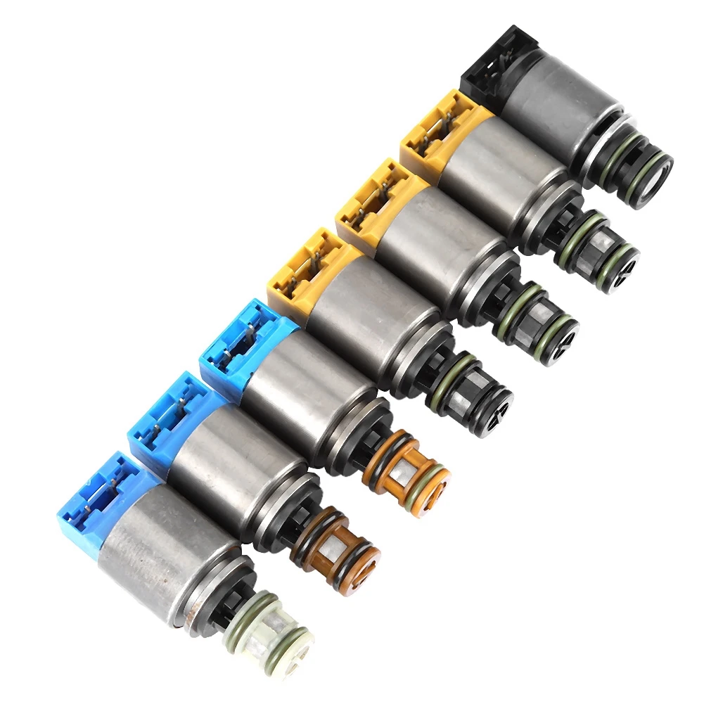 7pcs Shift Control Solenoid Valves Engine Shift Control Solenoid Kit 1068298044 for 6HP19 ZF6HP26 ZF6HP Gearbox Gearbox Solenoid Valve