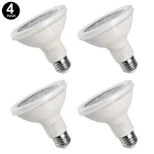 NewICOCO 4 шт. PAR30 12 светодиодный 12 Вт с регулируемой яркостью и коротким горлом 1000 лм 3000 К теплый белый прожектор светодиодный двухвалентный для 75 Вт галогенная лампа