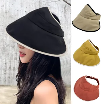 

Bucket hat Women Men Sun Hat Summer Beach UV Protection Hat Vocation Cap Fisherman Flat Cap Top cutout Adjustible Solid 8.27
