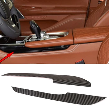 

Carbon Fiber Style ABS Chrome Car Center Console Side Decoration Trim Accessories For BMW 7 Series G11 G12 2016-2020