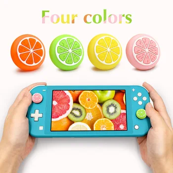 

Cute Lemon Thumb Grip Caps Silicone Rocker Caps JoyCon Joystick Cover Shell 3D Fruit Button Cap For Nintendo Switch Accessories
