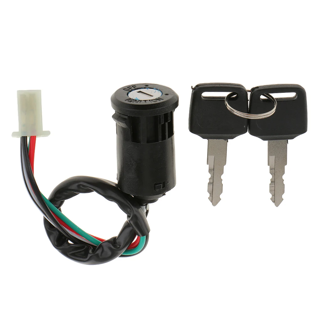 Black Universall Ignition Switch With 2 Keys for Quad & Dirt Bikes 110/125/150cc/250cc