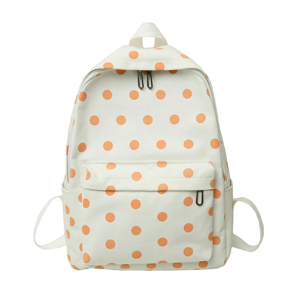 

Canvas Backpacks 2020 Summer Woman Bag New Student Dots Backpack Fashion Shoulder Bag Girl Backpack Travel Backpacks #Zer
