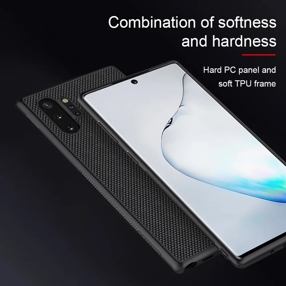 Чехол для samsung Galaxy Note 10/10 плюс S10 NILLKIN текстурированная покрыт нейлоновым волокном чехол задняя крышка прочный нескользящий тонкий и светильник