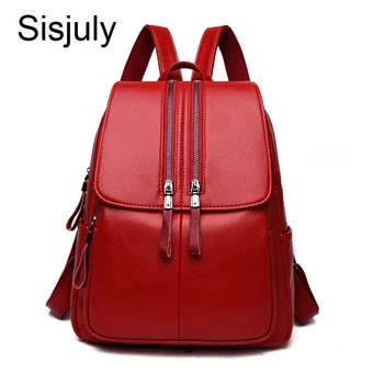

High Quality Leather Woman's Backpack New Fashion Backbag Female Large Capacity School Bags For Women 2020 Mochila Feminina